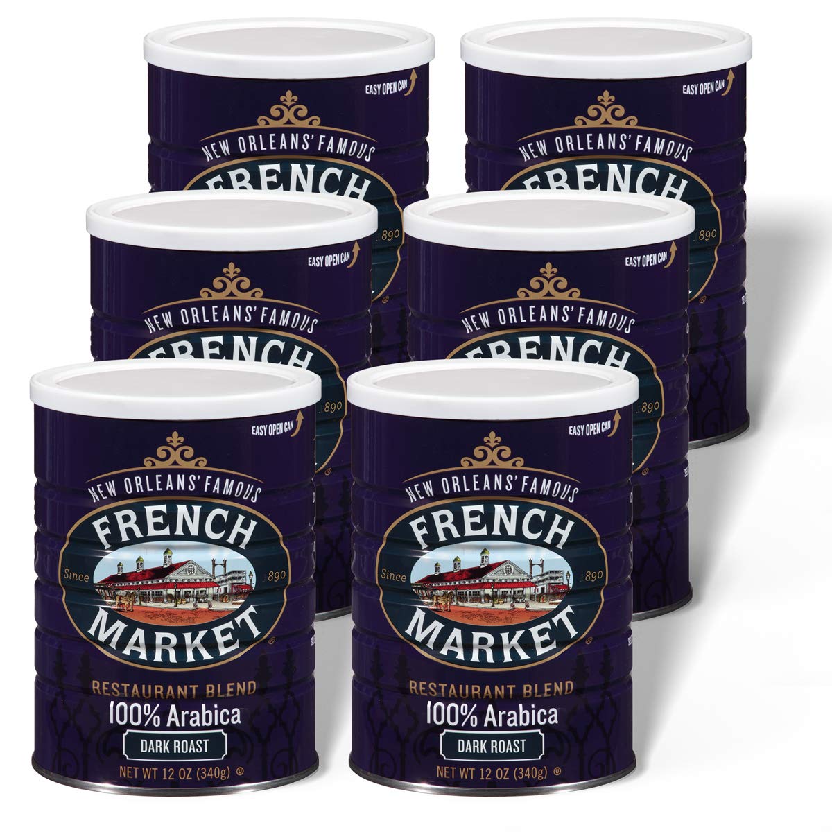 French Market Coffee, Coffee and Chicory Restaurant Blend, Medium-Dark Roast Ground Coffee, 12 Ounce Metal Can - Image 6
